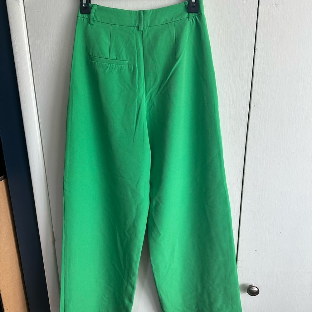 VILA Emerald Green Trousers - Picture 5 of 6
